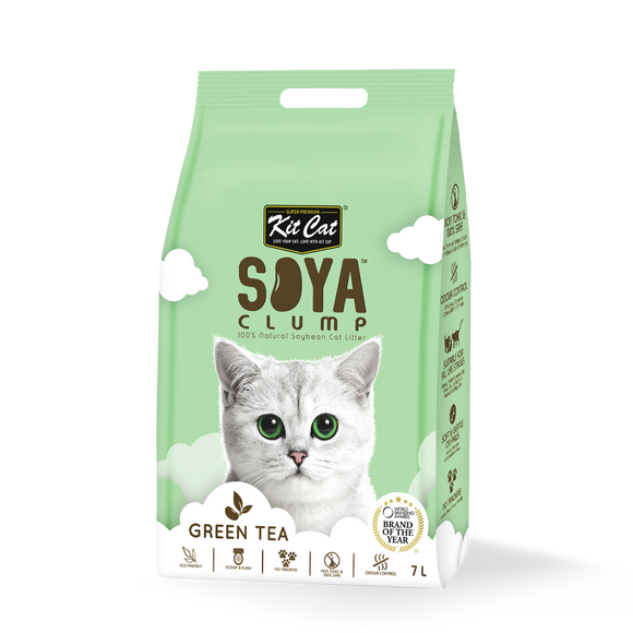 Kit Cat Soya Clump Cat Litter (Green Tea) 7L