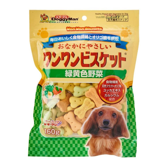[DM-81992] DoggyMan Bowwow Green & Yellow Vegetable Biscuit for Dogs (160g)