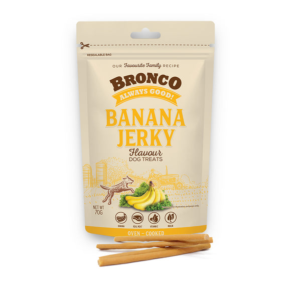 [3FOR$8.90] Bronco Oven-Cooked Banana Jerky Treats for Dogs (70g)
