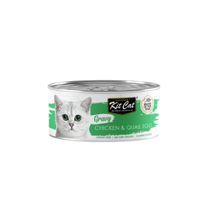 [1carton] Kit Cat Gravy Series Canned Food (Chicken & Quail Egg) 70g x 24cans