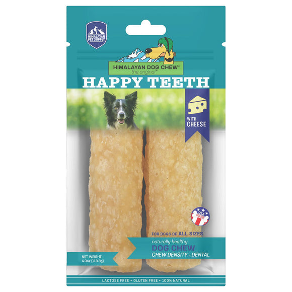 Himalayan Pet Supply Happy Teeth Dental Cheese with Cheese Dog Chew Soft Density Treats (4oz)