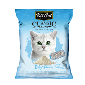 Kit Cat 100% Natural Classic Clump Cat Litter (Baby Powder) 10L/7kg