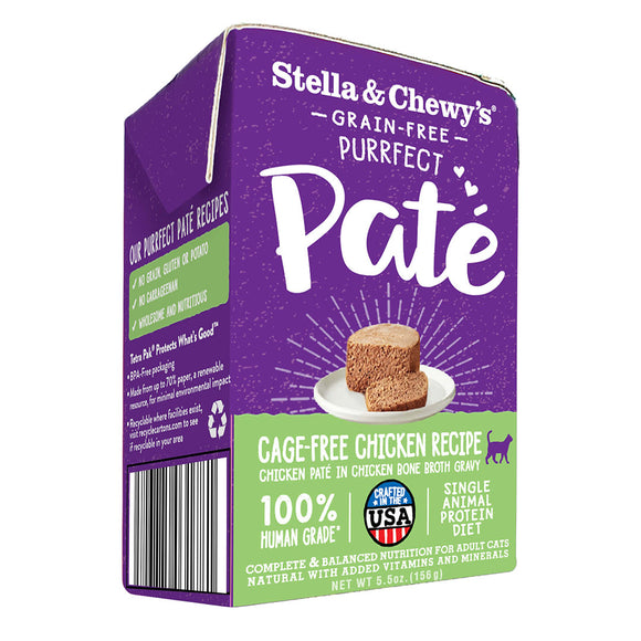 Stella & Chewy’s Purrfect Paté Cage-Free Chicken Recipe Wet Food for Cats (5.5oz)