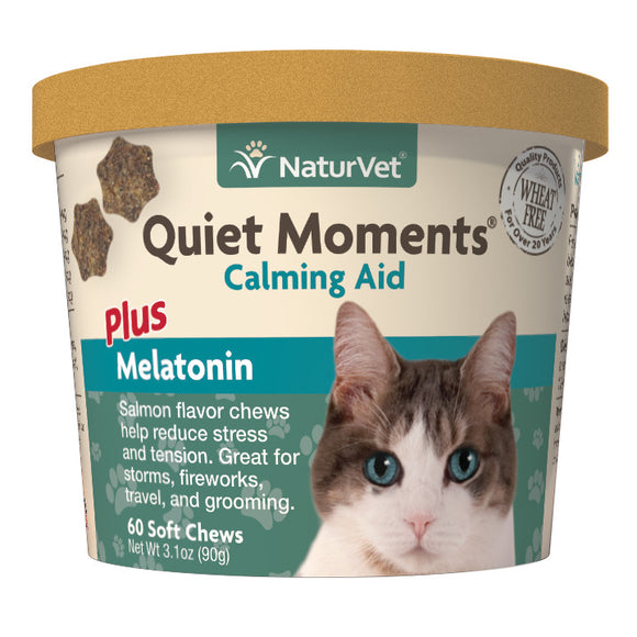 Naturvet Quiet Moments Calming Aid Plus Melatonin for Cat (60ct)