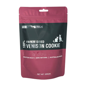 Freeze Dry Australia Freeze-Dried Venison Cookies for Dogs & Cats (100g)