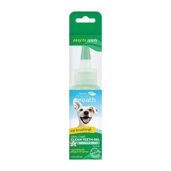 Fresh Breath by TropiClean Clean Teeth Dental & Oral Care Gel for Dogs (Vanilla Mint) 59ml