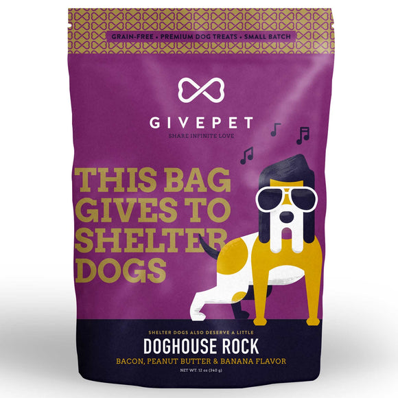 GIVEPET Doghouse Rock Grain Free Small Batch Cookie Treats (340g)