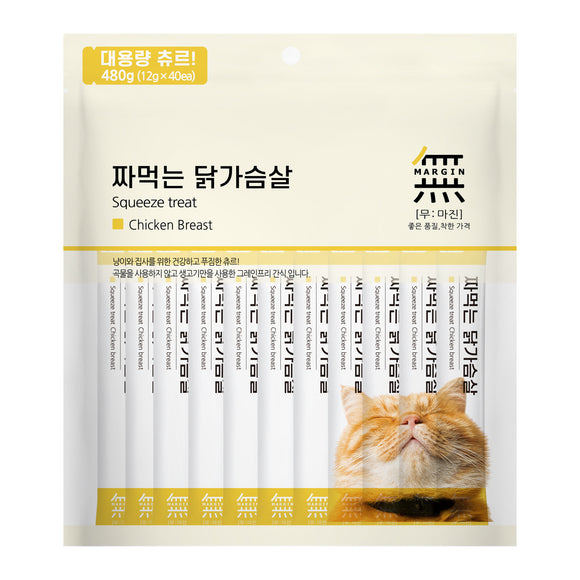 [BW4008] Bow Wow Mumargin Chicken Breast Squeeze Treats for Cats (480g)