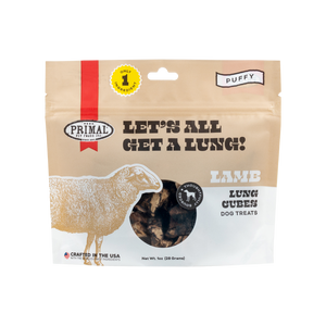 Primal Let's All Get A Lung Dehydrated Dog Treat - Lamb (1oz)