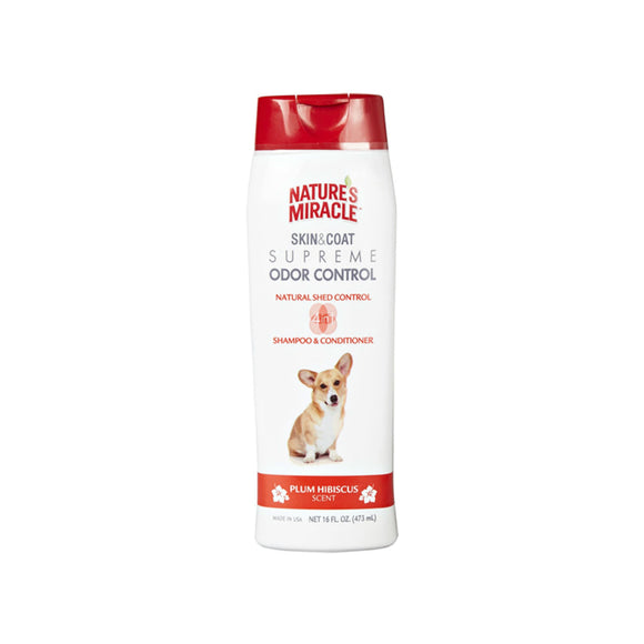 Nature’s Miracle Skin & Coat Supreme Odor Control - Shed Control Shampoo & Conditioner (16oz)