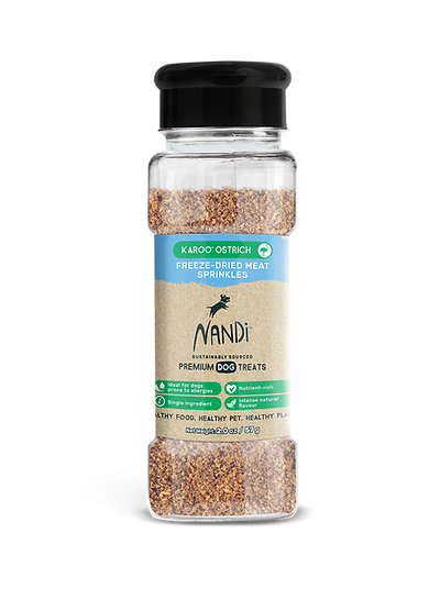 Nandi Freeze-Dried Karoo Ostrich Meat Sprinkles for Dogs (57g)