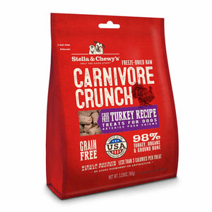 [SC-CC-T3] Stella & Chewy’s Freeze-Dried Raw Carnivore Crunch Treats for Dogs (Cage-Free Turkey Recipe) 3.25oz