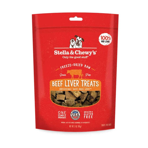 Stella & Chewy’s Freeze-Dried Raw Grain Free Beef Liver Treats for Dogs (3oz)