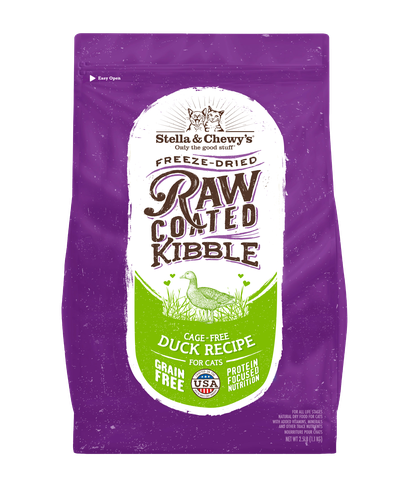 Stella & Chewy’s Raw Coated Kibble Cage-Free Duck Recipes for Cats (5lb)