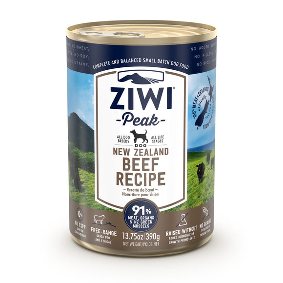 ZIWI® Peak Wet Canned Food Beef Recipe for Dogs (390g)
