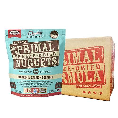 Primal Freeze-Dried Feline Chicken & Salmon Nuggets for Cats (14oz)