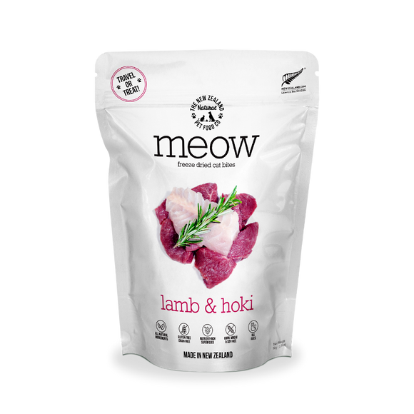 NZ Natural MEOW Freeze Dried Raw Food for Cats (Lamb & Hoki) 2 sizes