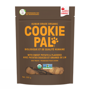 COOKIEPAL Original Human Grade Organic Sweet Potato & Flaxseed Recipe Treats for Dogs 300g