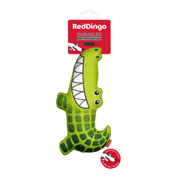 Red Dingo Durables Crocodile Squeaky Toy