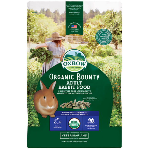 [O601] Oxbow Organic Bounty Adult Rabbit Food (3lb)