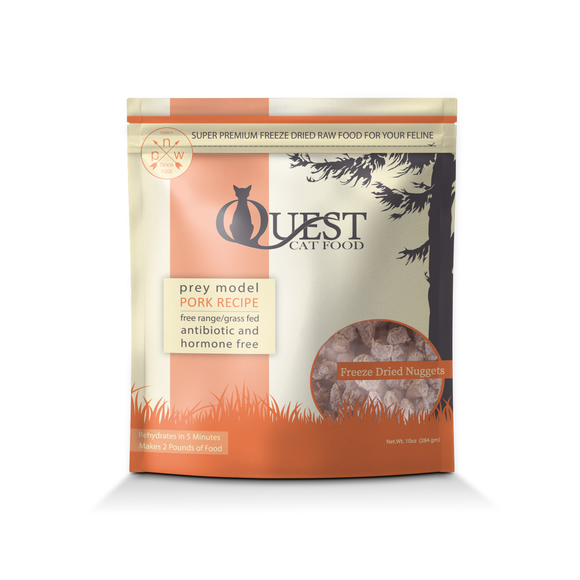 Quest Pork Freeze Dried Raw Nuggets for Cats (20oz)