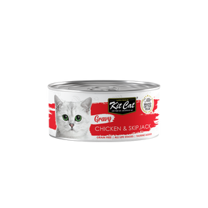 [1carton] Kit Cat Gravy Series Canned Food (Chicken & Skipjack) 70g x 24cans