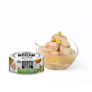 Absolute Holistic Broth Chunks Dogs & Cats Wet Food - 80G (Chicken Cutlets & Garden Vegs)