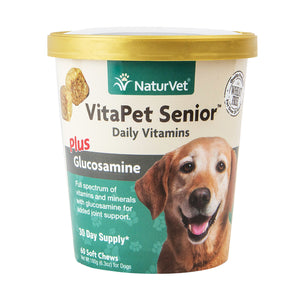 [NV-SCC-VPS] [20% off] NaturVet VitaPet Senior Plus Glucosamine Soft Chews (60ct/6.3oz/180g)
