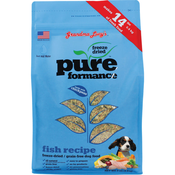 Grandma Lucy’s Freeze-Dried / Grain Free Pureformance Fish Recipes Dog Food (2 sizes)