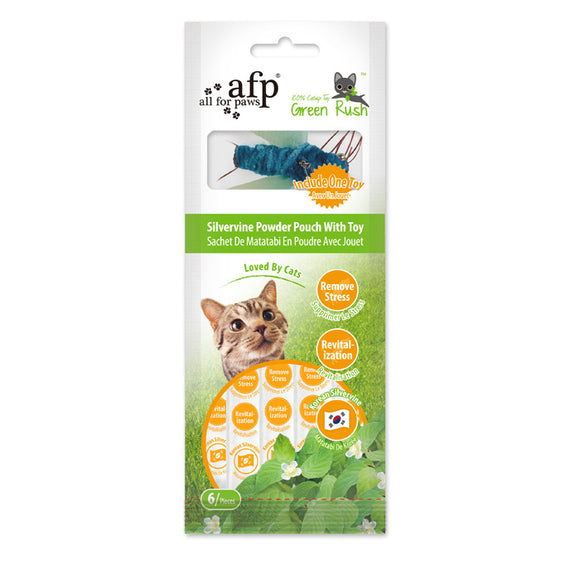 AFP Green Rush Silvervine Powder Pouch with Toy (6 Sachets)