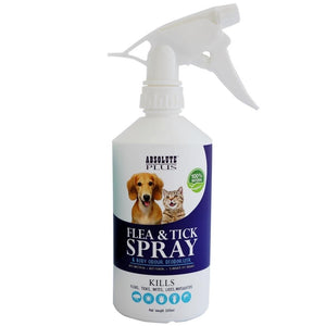 Absolute Pet 100% Natural Flea and Tick Spray for Dogs & Cats (Body Odor Deodorizer)