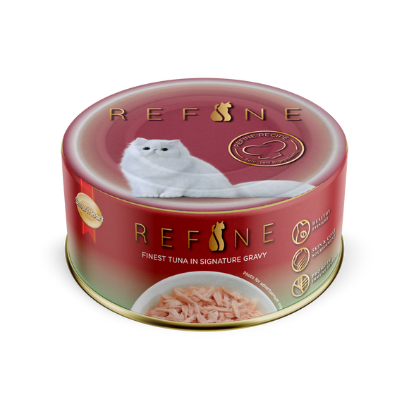 [1ctn=24cans] SmartHeart Refine Wet Canned Food for Cats (Tuna in Signature Gravy) 80g