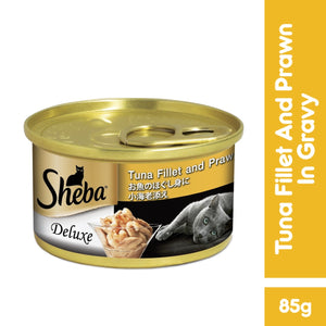 [1carton=24cans] Sheba Tuna With Prawn Wet Canned Food for Cats (85g)
