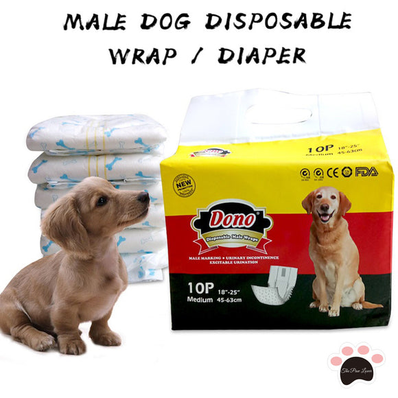 Dono Disposable Male Dog Wrap (4 sizes)