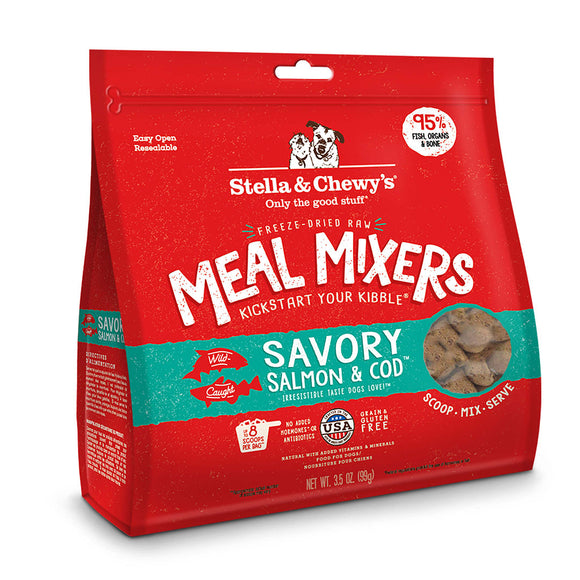 Stella & Chewy’s Savory Salmon & Cod Meal Mixers for Dogs (2 sizes)