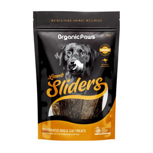 Organic Paws Lamb Sliders Dehydrated Treats for Dogs & Cats (100g)