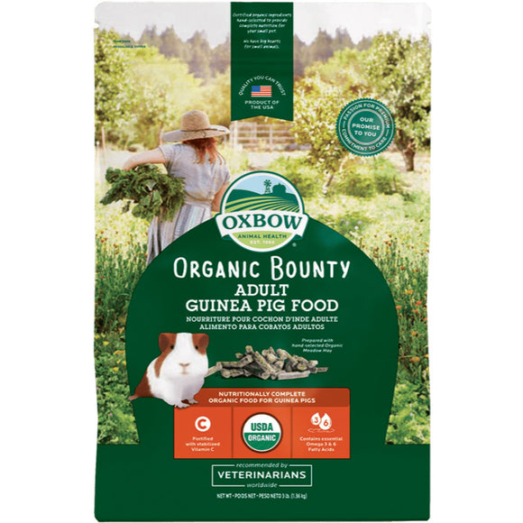 [O602] Oxbow Organic Bounty Adult Guinea Pig Food (3lb)