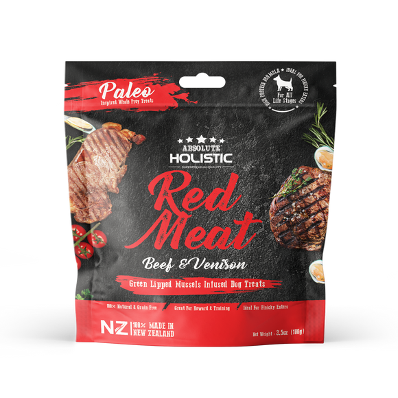 Absolute Holistic Air Dried Treats (Red Meat) for Dogs (100g)