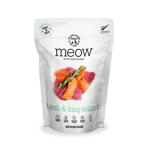 NZ Natural MEOW Freeze Dried Raw Food for Cats (Lamb & King Salmon) 2 sizes
