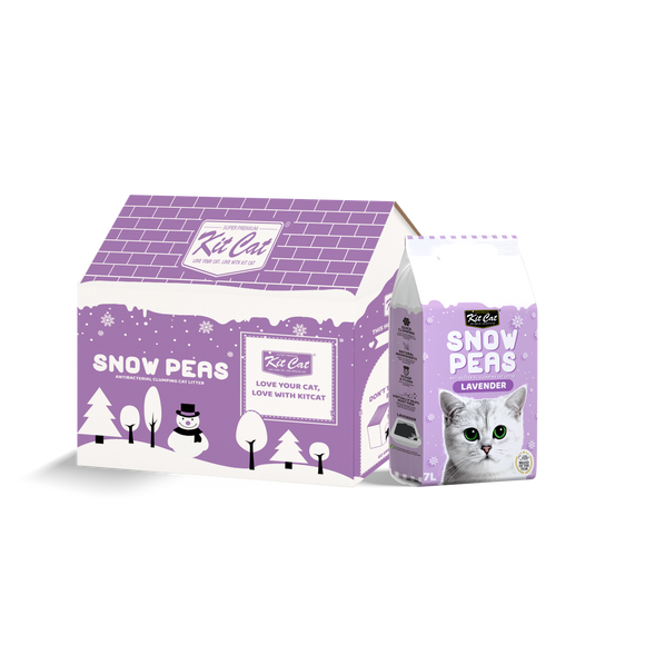 Kit Cat Snow Peas Antibacterial Clumping Cat Litter (Lavender) 7L