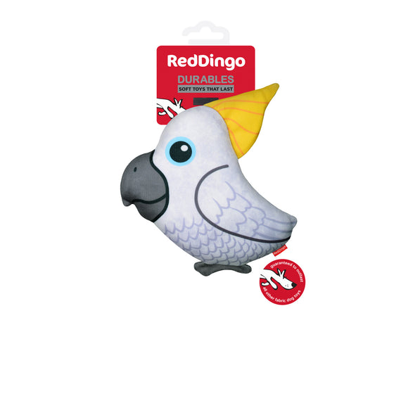 Red Dingo Durables Cockatoo Squeaky Toy