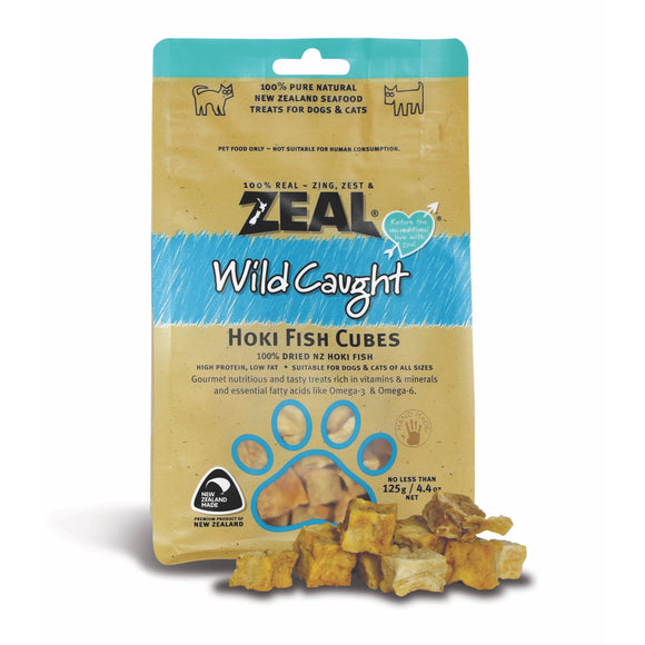 [Buy2Free1] Zeal Wild Caught Hoki Fish Cubes Treats for Dogs & Cats (125g)