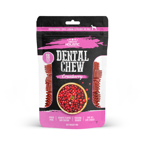 Absolute Holistic Petite Size Dental Chew Value Pack (Cranberry) 160g