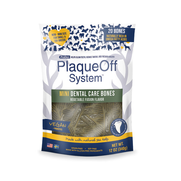 [SC-37175] PlaqueOff® Mini Dental Bones for Dogs - Vegetable Fusion (340g)