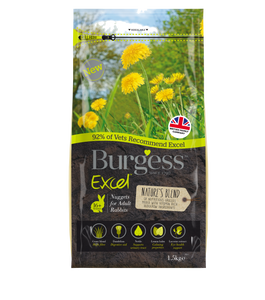 Burgess Excel Nature’s Blend for Adult Rabbits (1.5kg)