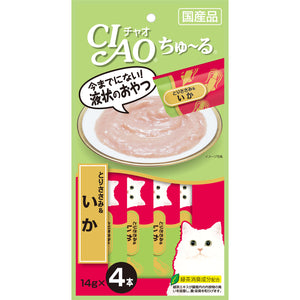 [CIS079] CIAO Chu Ru Chicken Fillet & Squid for Cats (14gx4)