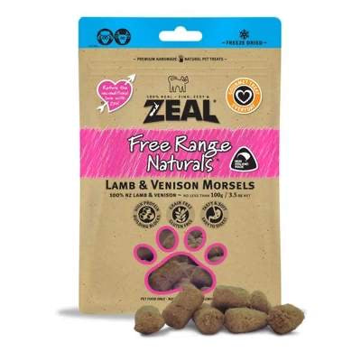 [Buy2Free1] Zeal Free Range Natural Freeze-Dried Lamb & Venison Treats for Dogs & Cats (100g)