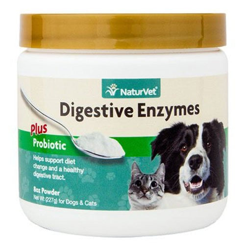 NaturVet Digestive Enzymes Powder Plus Pre & Probiotics (8oz/227g)