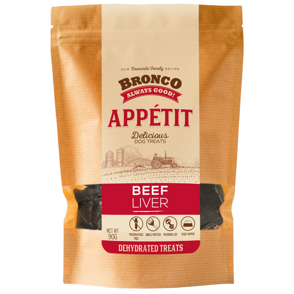 Bronco Beef Liver Appétit Dog Treats (90g)