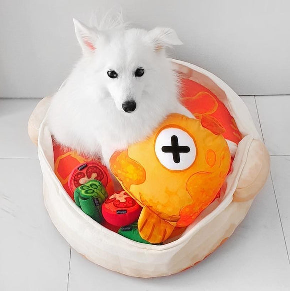 Furball Collectives Curry Fish Head Pet Bed Set